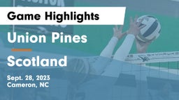 Union Pines  vs Scotland Game Highlights - Sept. 28, 2023