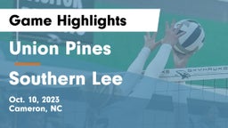 Union Pines  vs Southern Lee Game Highlights - Oct. 10, 2023