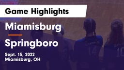 Miamisburg  vs Springboro  Game Highlights - Sept. 15, 2022