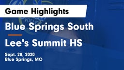 Blue Springs South  vs Lee's Summit HS Game Highlights - Sept. 28, 2020
