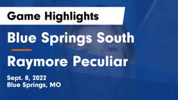 Blue Springs South  vs Raymore Peculiar  Game Highlights - Sept. 8, 2022