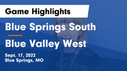 Blue Springs South  vs Blue Valley West  Game Highlights - Sept. 17, 2022