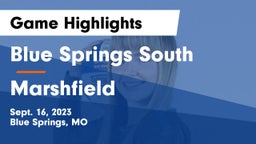 Blue Springs South  vs Marshfield  Game Highlights - Sept. 16, 2023