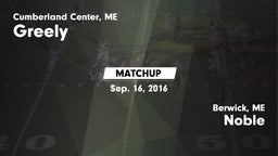 Matchup: Greely  vs. Noble  2016
