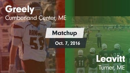 Matchup: Greely  vs. Leavitt  2016
