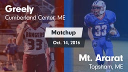 Matchup: Greely  vs. Mt. Ararat  2016