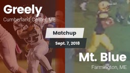 Matchup: Greely  vs. Mt. Blue  2018