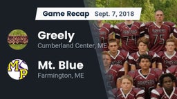 Recap: Greely  vs. Mt. Blue  2018