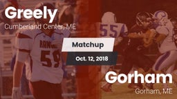 Matchup: Greely  vs. Gorham  2018
