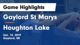 Gaylord St Marys vs Houghton Lake  Game Highlights - Jan. 14, 2019