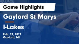 Gaylord St Marys vs I-Lakes Game Highlights - Feb. 23, 2019