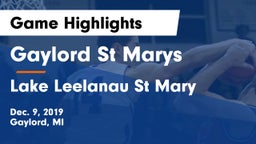 Gaylord St Marys vs Lake Leelanau St Mary Game Highlights - Dec. 9, 2019