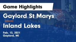 Gaylord St Marys vs Inland Lakes  Game Highlights - Feb. 13, 2021
