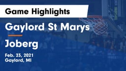 Gaylord St Marys vs Joberg Game Highlights - Feb. 23, 2021
