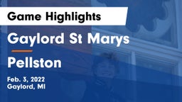 Gaylord St Marys vs Pellston  Game Highlights - Feb. 3, 2022