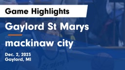 Gaylord St Marys vs mackinaw city Game Highlights - Dec. 2, 2023