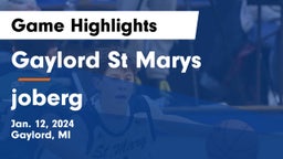 Gaylord St Marys vs joberg Game Highlights - Jan. 12, 2024