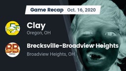 Recap: Clay  vs. Brecksville-Broadview Heights  2020