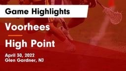 Voorhees  vs High Point  Game Highlights - April 30, 2022