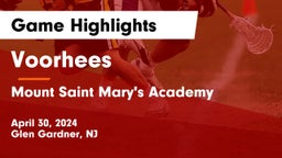 Voorhees  vs Mount Saint Mary's Academy Game Highlights - April 30, 2024