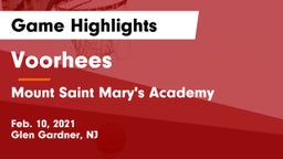 Voorhees  vs Mount Saint Mary's Academy Game Highlights - Feb. 10, 2021