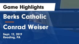 Berks Catholic  vs Conrad Weiser  Game Highlights - Sept. 12, 2019