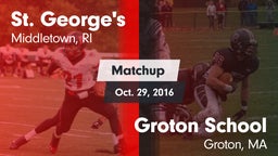 Matchup: St. George's High vs. Groton School  2016