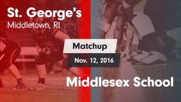 Matchup: St. George's High vs. Middlesex School 2016