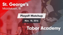 Matchup: St. George's High vs. Tabor Academy 2016
