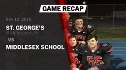 Recap: St. George's  vs. Middlesex School 2016