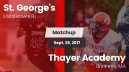 Matchup: St. George's High vs. Thayer Academy  2017