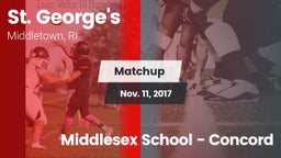 Matchup: St. George's High vs. Middlesex School - Concord 2017