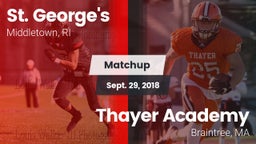 Matchup: St. George's High vs. Thayer Academy  2018