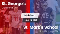 Matchup: St. George's High vs. St. Mark's School 2018