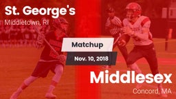 Matchup: St. George's High vs. Middlesex  2018