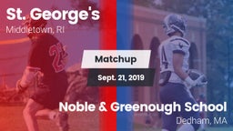 Matchup: St. George's High vs. Noble & Greenough School 2019