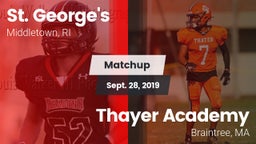 Matchup: St. George's High vs. Thayer Academy  2019
