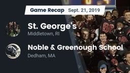 Recap: St. George's  vs. Noble & Greenough School 2019