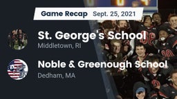 Recap: St. George's School vs. Noble & Greenough School 2021