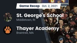 Recap: St. George's School vs. Thayer Academy  2021