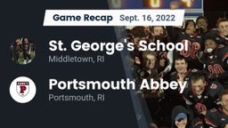 Recap: St. George's School vs. Portsmouth Abbey  2022