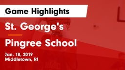 St. George's  vs Pingree School Game Highlights - Jan. 18, 2019