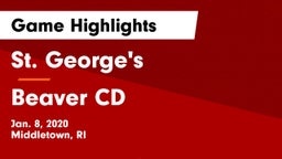 St. George's  vs Beaver CD Game Highlights - Jan. 8, 2020