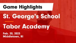 St. George's School vs Tabor Academy  Game Highlights - Feb. 20, 2023