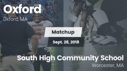 Matchup: Oxford  vs. South High Community School 2018