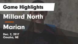 Millard North   vs Marian  Game Highlights - Dec. 2, 2017