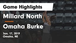 Millard North   vs Omaha Burke  Game Highlights - Jan. 17, 2019