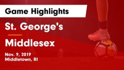 St. George's  vs Middlesex  Game Highlights - Nov. 9, 2019