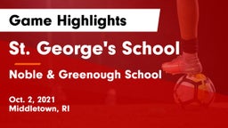 St. George's School vs Noble & Greenough School Game Highlights - Oct. 2, 2021