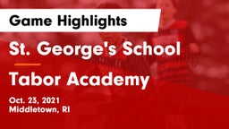 St. George's School vs Tabor Academy  Game Highlights - Oct. 23, 2021